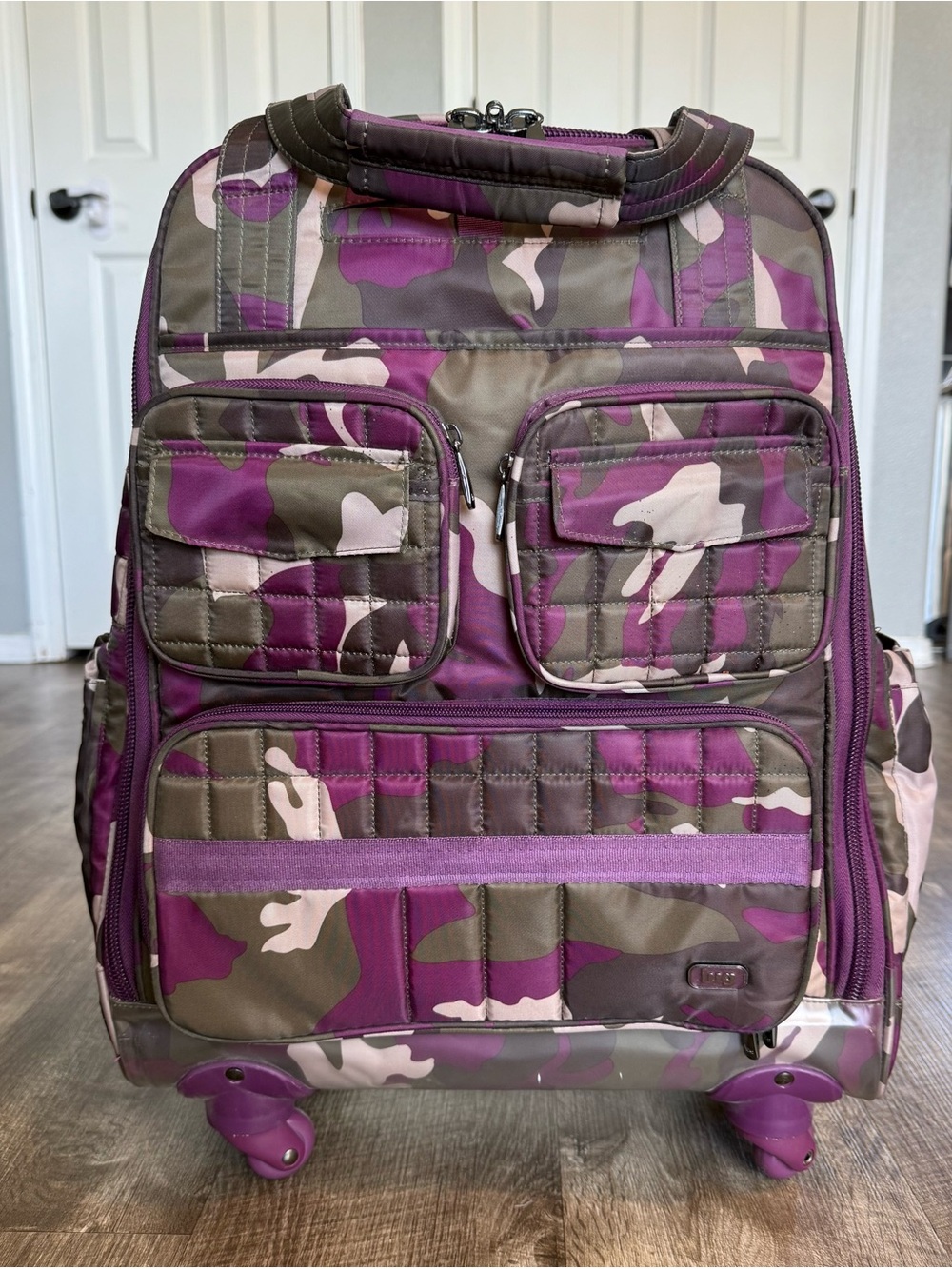 Lug Puddle Jumper Wheelie Luggage In Purple Gray CamoTravel Carry On